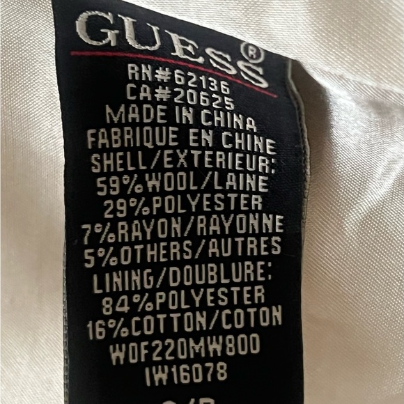 = NEW! GUESS Beautiful Wool Winter Coat Sz Small - Picture 5 of 5